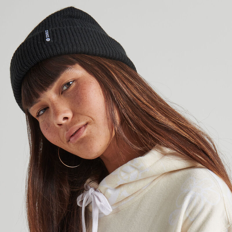 STANDARD SHALLOW BEANIE| A261C21STA | BLACK | OS image number 2