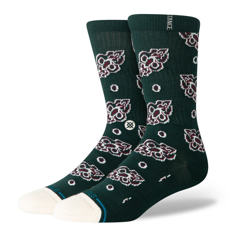 A556C25PIN | PINE BROCADE CREW | PINE | M Butter Blend™ Crew Socks