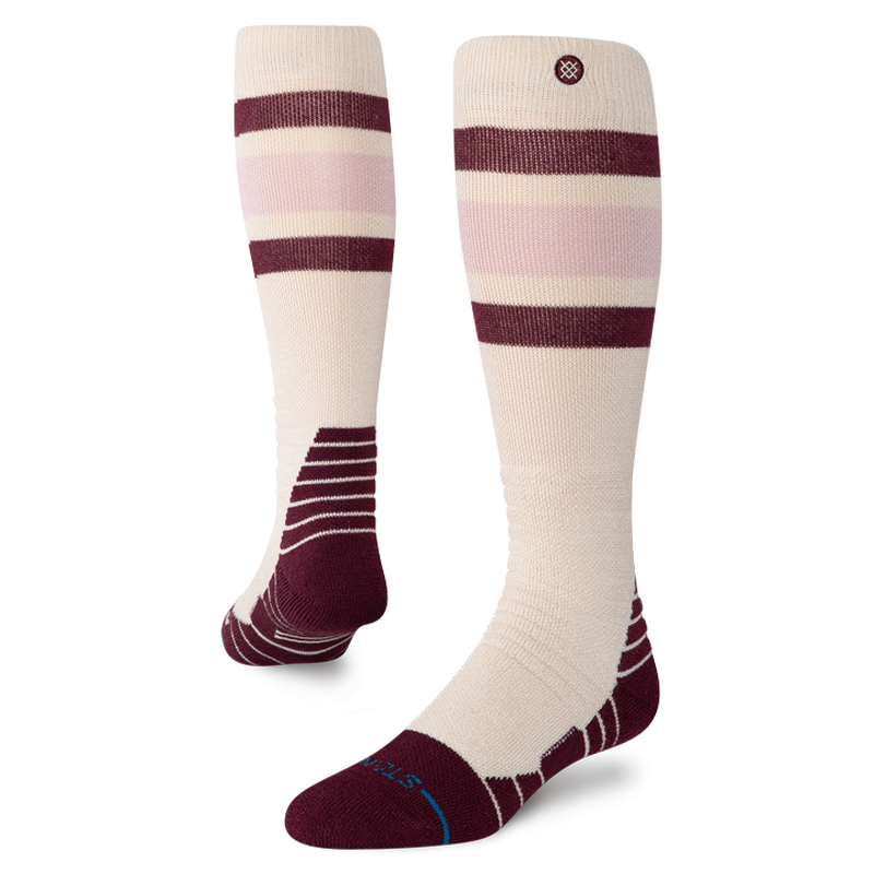 W758D25BMW | WOMENS BOYD MID WOOL SNOW | OATMEAL | S Medium Performance Wool Snow Otc Socks