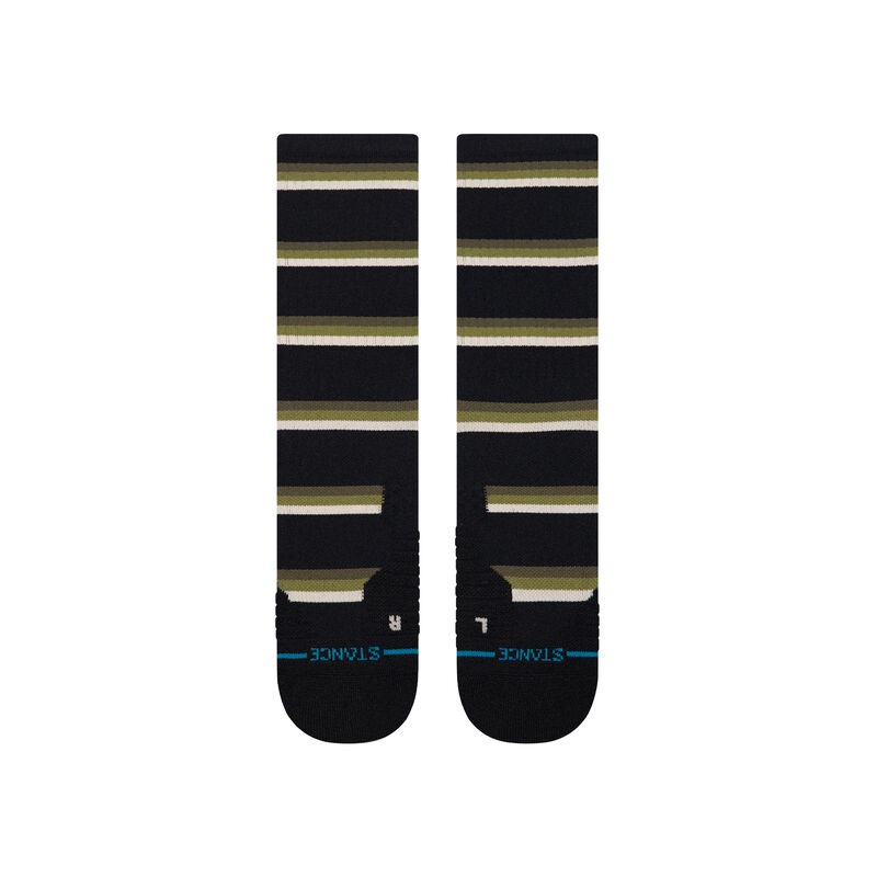 A458D25MUL | MULTISTRIPE MID RIBBED CREW | BLACK | L